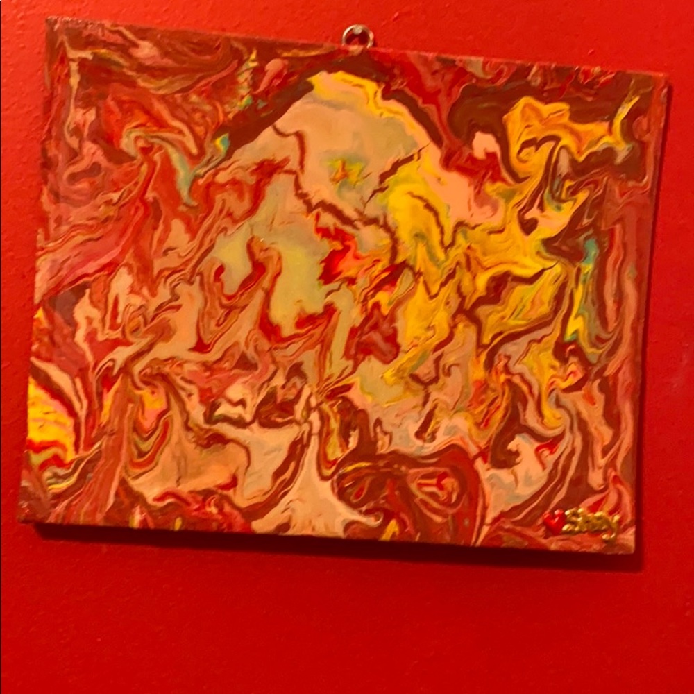 Original art with resin finish